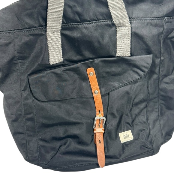 London Bag Company Black Backpack Nylon Front Pocket Buckle Zipper Close - Picture 10 of 15